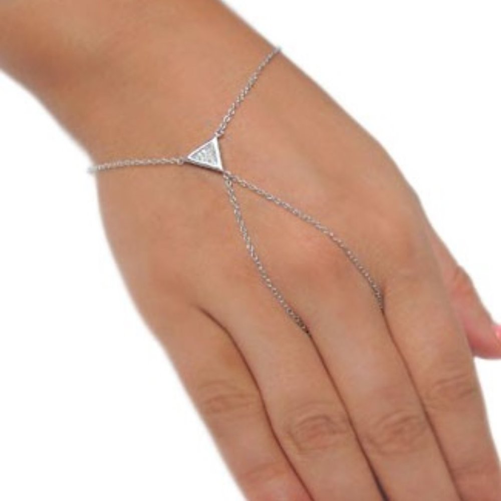Bracelet Sterling Silver Charm CZ Chain Raing